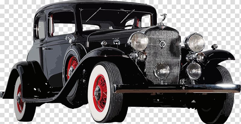 vintage black coupe art, Classic car Vintage car Auto show Antique car, Classic Car transparent background PNG clipart