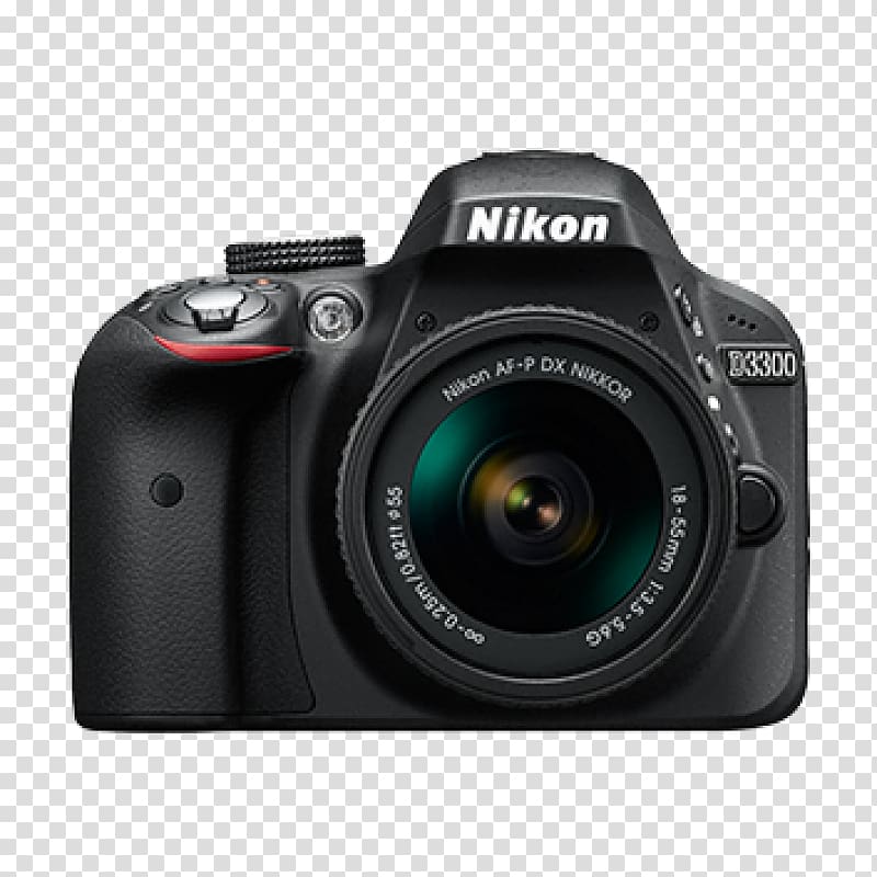 Nikon D3300 Nikon D3400 Nikon AF-S DX Zoom-Nikkor 18-55mm f/3.5-5.6G Digital SLR Nikon AF-P DX Nikkor Zoom 18-55mm f/3.5-5.6G VR, Camera transparent background PNG clipart