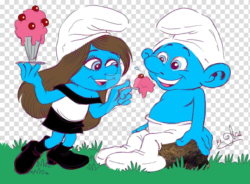 Smurfette Greedy Smurf Art The Smurfs Sundae, others transparent background PNG clipart