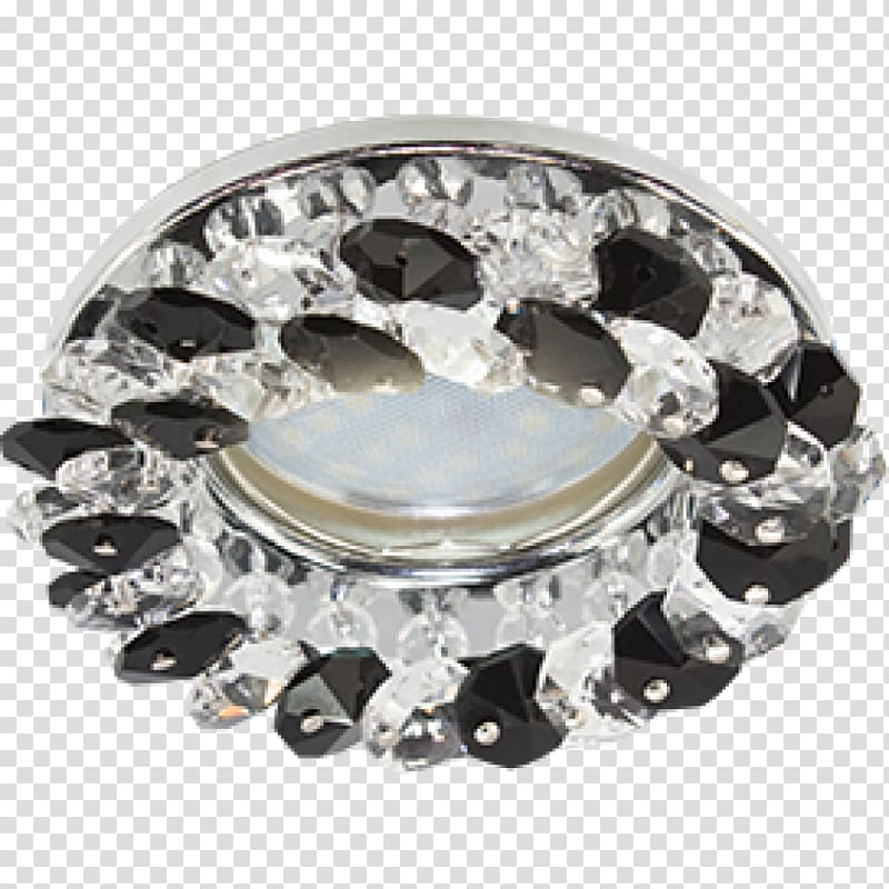 Light fixture Multifaceted reflector LED lamp, light transparent background PNG clipart