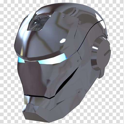 grey Iron Man helmet , bicycle helmet bicycle clothing headgear, Ironman Mask 2 Silver transparent background PNG clipart