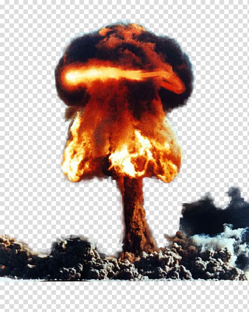 black and red explosion, Tsar Bomba Operation Crossroads Atomic bombings of Hiroshima and Nagasaki Mushroom cloud Nuclear weapon, nuclear explosion transparent background PNG clipart