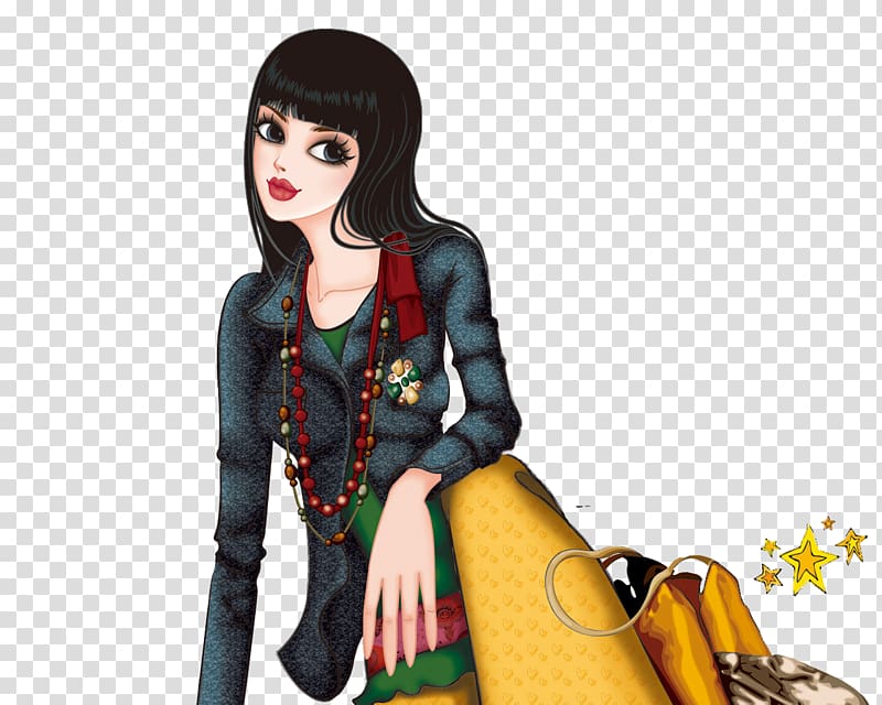 Attitude Quotation Girl Boy , Cartoon,fashion,girl,shopping transparent background PNG clipart