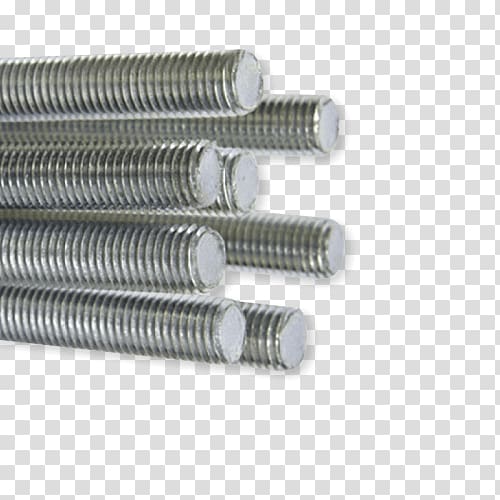Fastener Stainless steel Threaded rod Threading, Threaded Rod transparent background PNG clipart