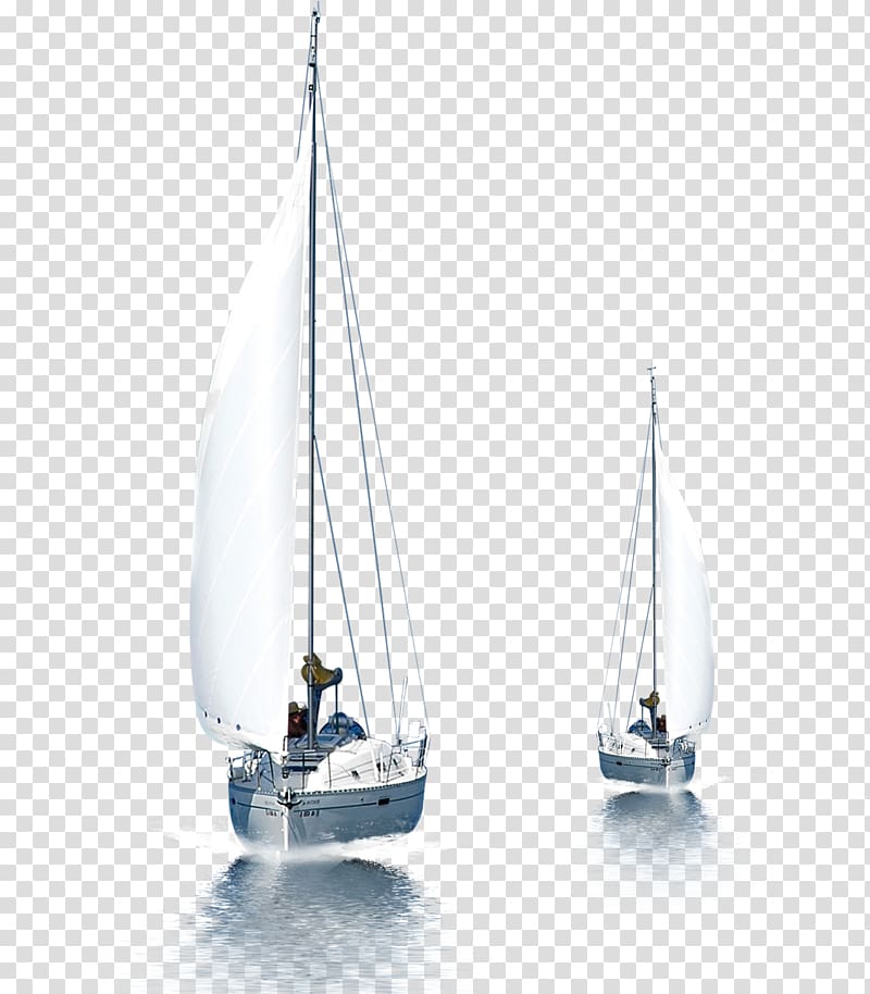 two boat sailings, Sailing ship Boat, sailboat transparent background PNG clipart