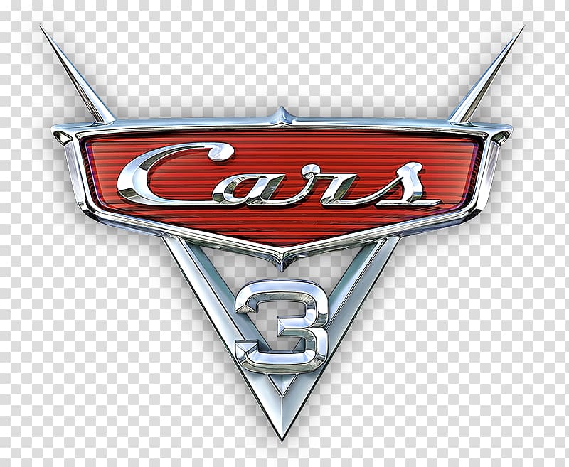 Cars 3: Driven to Win Lightning McQueen Mater Logo, Cars 3, silver Cars 3 emblem transparent background PNG clipart