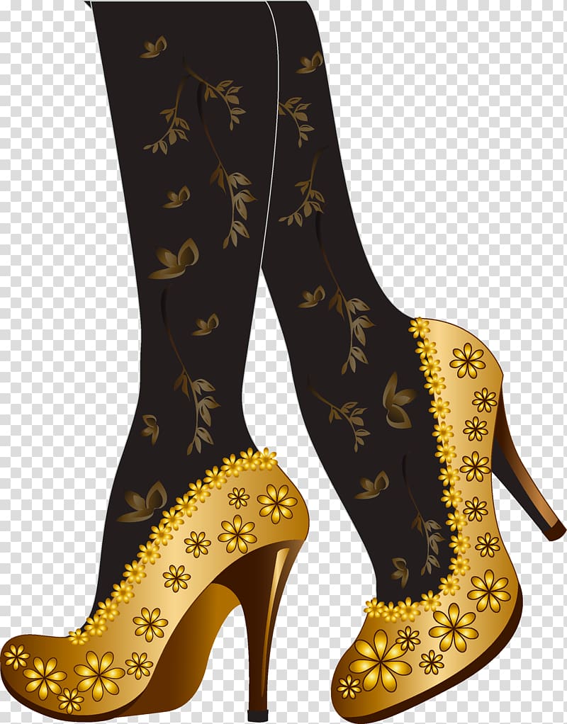 Shoe High-heeled footwear , Legs Pantyhose transparent background PNG clipart