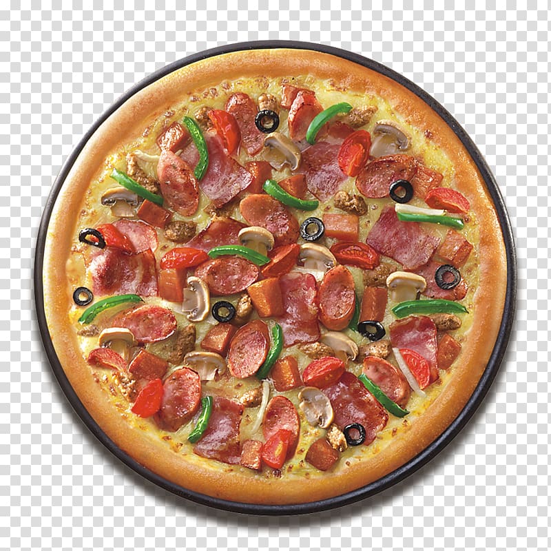 California-style pizza Sicilian pizza Tajine Bacon, Bacon pizza transparent background PNG clipart