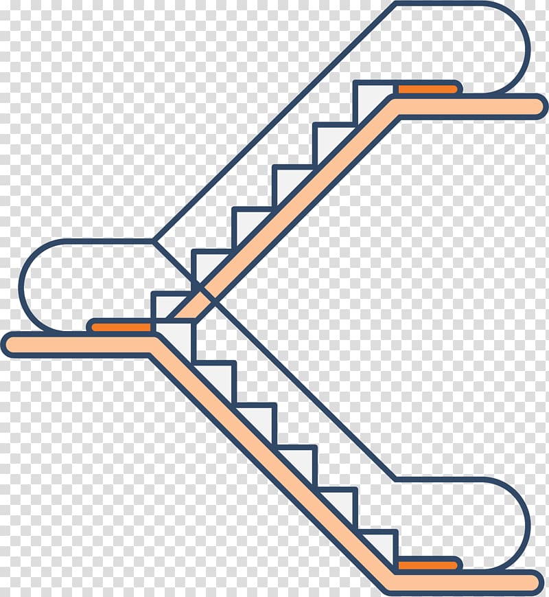 Escalator Stairs Elevator Icon, Two steps up and down the escalator transparent background PNG clipart
