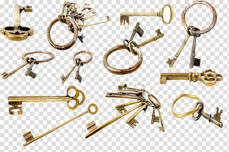 Key Lock Icon, Ancient Keys Collection transparent background PNG clipart