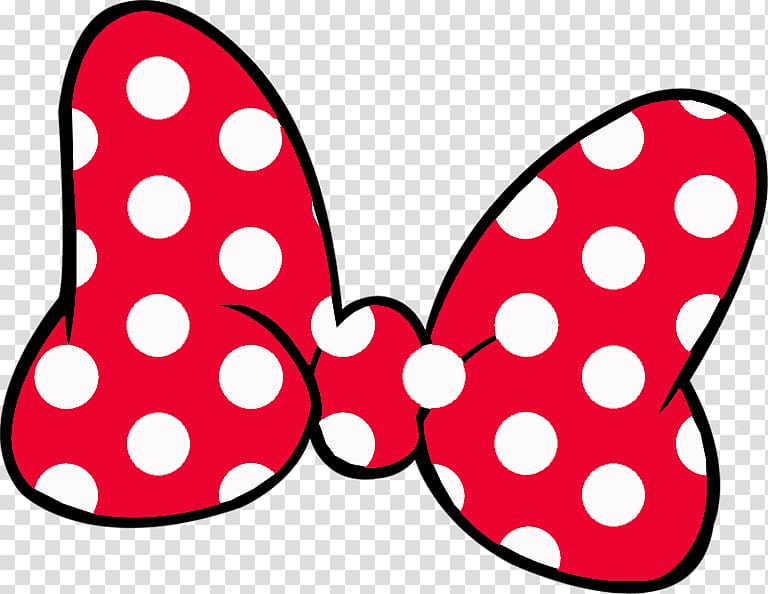 red and white polka-dot Minnie Mouse bow , Minnie Mouse Mickey Mouse Daisy Duck , MINNIE transparent background PNG clipart