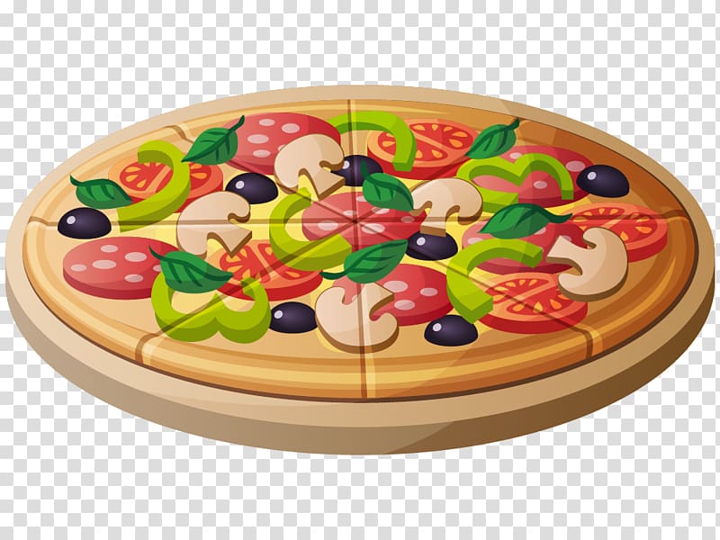 Pizza Hut , Pizza on the plate transparent background PNG clipart
