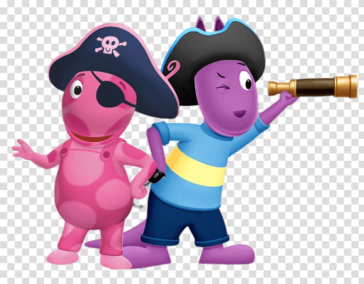 pirate animated characters illustration, Uniqua and Austin Pirates transparent background PNG clipart