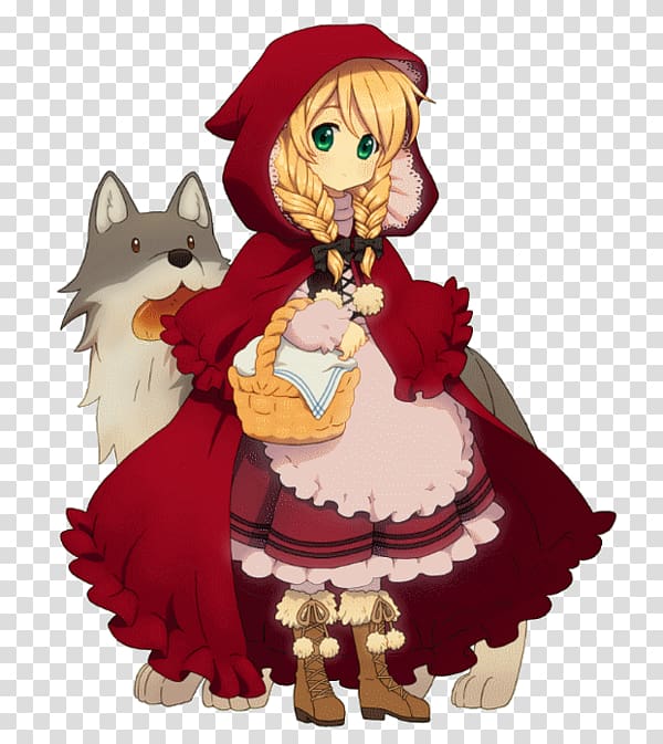 Little Red Riding Hood Big Bad Wolf Grimms\' Fairy Tales Anime, Anime transparent background PNG clipart