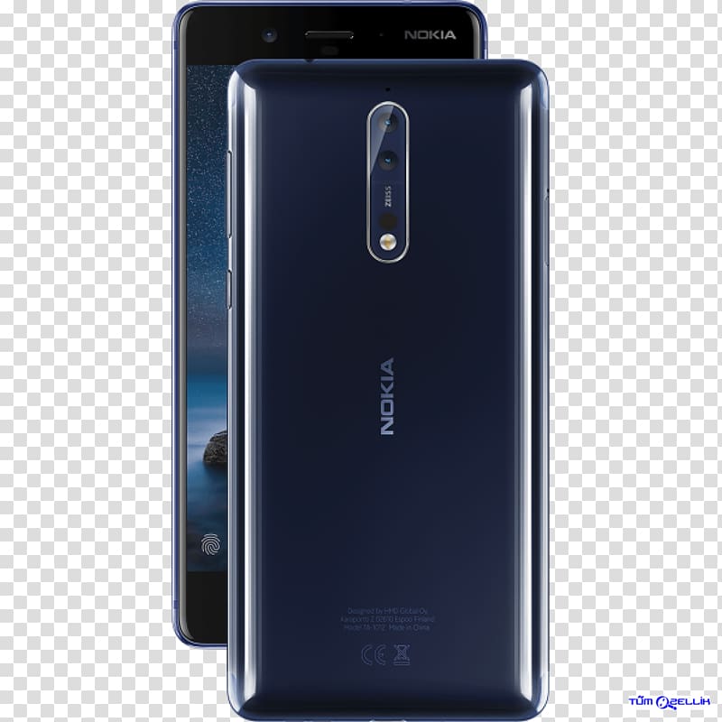 Nokia 8 Dual 64GB 4G LTE Tempered Blue (TA-1052) Unlocked 64 gb, smartphone transparent background PNG clipart