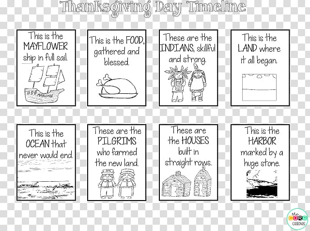 Thanksgiving Pattern Black Font Line art, printable maze reading test practice transparent background PNG clipart