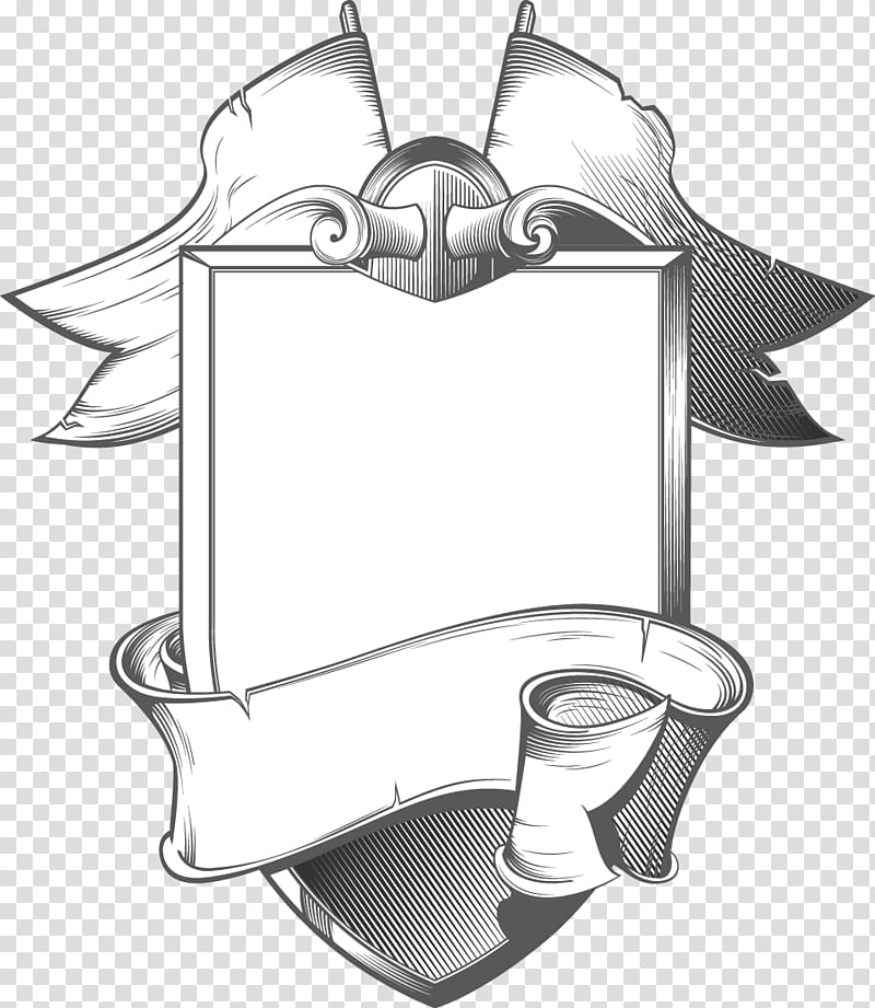 white and gray shield illustration, CorelDRAW Adobe Illustrator, Classical medieval element material transparent background PNG clipart