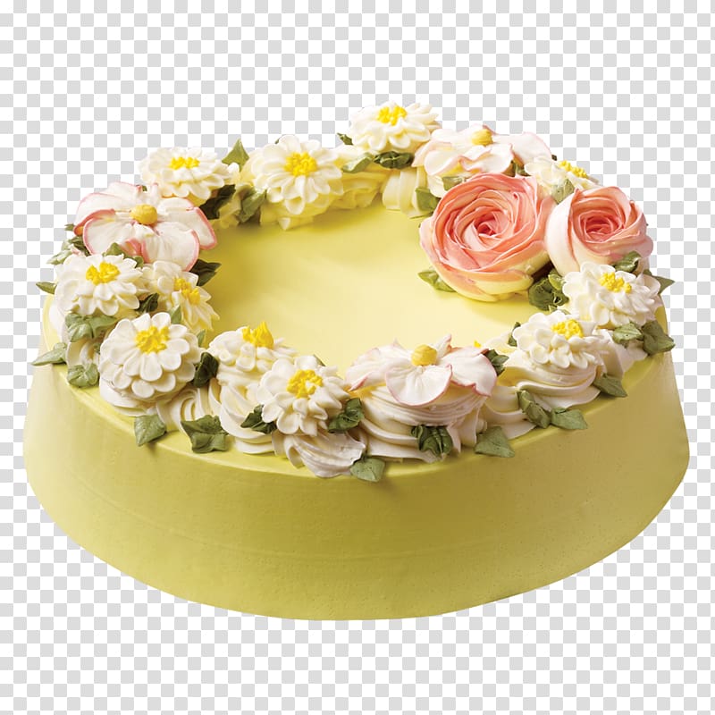 Floral design Buttercream Torte Royal icing Sugar paste, cake transparent background PNG clipart
