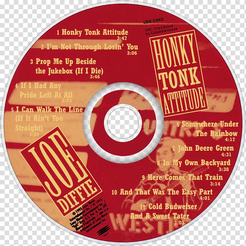 Compact disc Honky Tonk Attitude Honky-tonk Sony Import, Honky Tonk transparent background PNG clipart