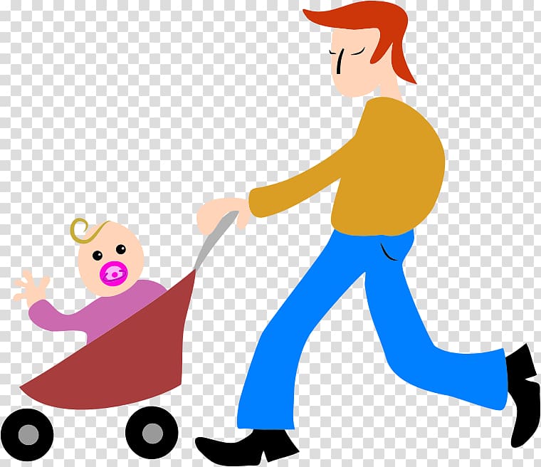 Baby Transport Infant , Dad, Father, Baby, Stroller transparent background PNG clipart