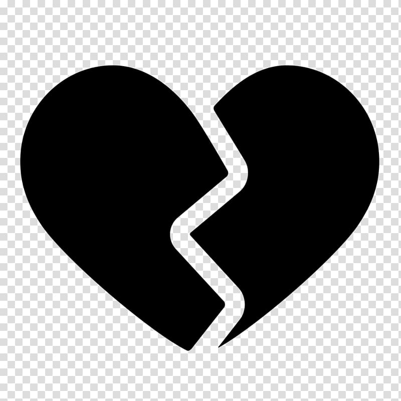 black heartbreak illustration, Broken heart Love , Break Up Pic transparent background PNG clipart