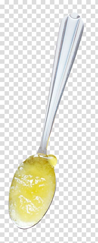 Spoon Yellow Fruit preserves, Spoon transparent background PNG clipart