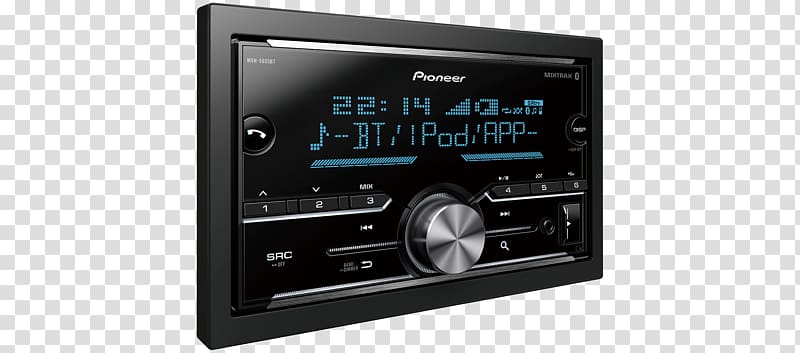 Vehicle audio ISO 7736 Automotive head unit Pioneer Corporation Radio receiver, bluetooth transparent background PNG clipart