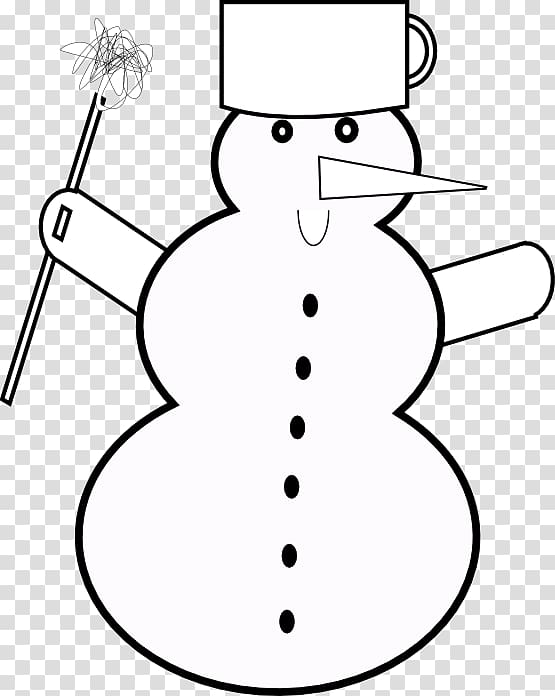 The Snowman Line art Drawing, snowman transparent background PNG clipart