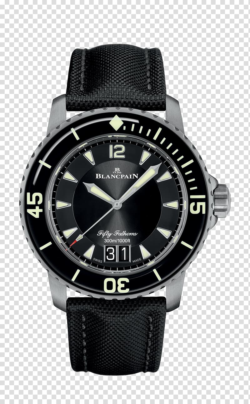 Villeret Blancpain Fifty Fathoms Diving watch Complication, watch transparent background PNG clipart
