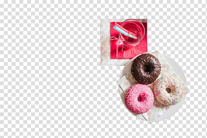 Doughnut Muffin Bakery Dessert Sprinkles, Breakfast Donuts transparent background PNG clipart