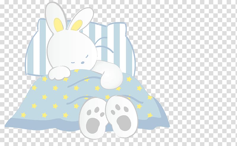 Rabbit Easter Bunny , cute sleeping bunny transparent background PNG clipart