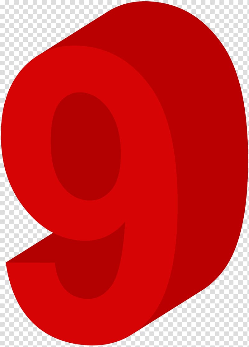 Red Circle Design , Number Nine Red transparent background PNG clipart