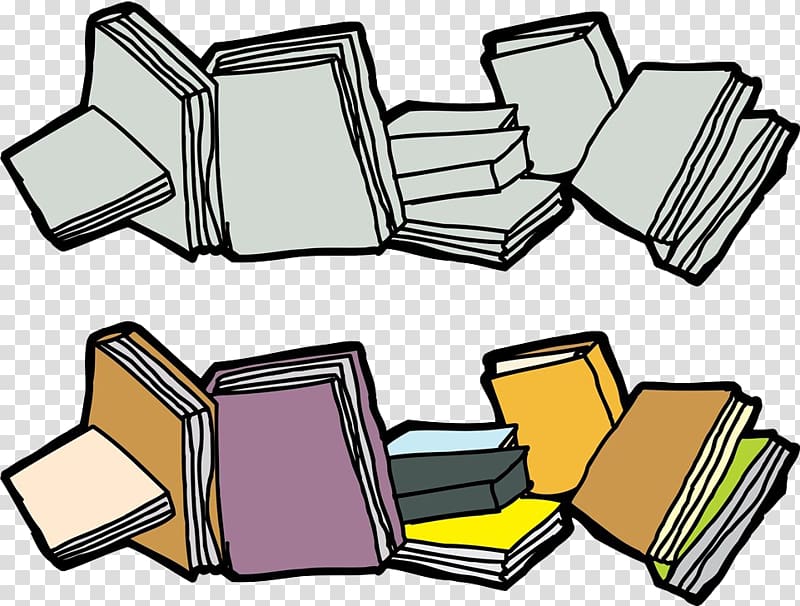 Hardcover Book Cartoon , Scattered books transparent background PNG clipart