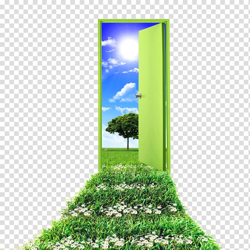 green door panel, Door , Creative door and Nature transparent background PNG clipart