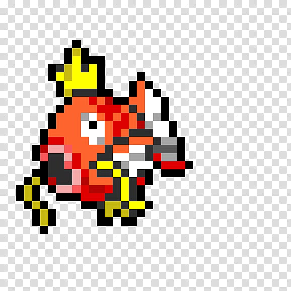 Pokémon Diamond and Pearl Magikarp Pixel art, Pokemon 8 bit transparent background PNG clipart