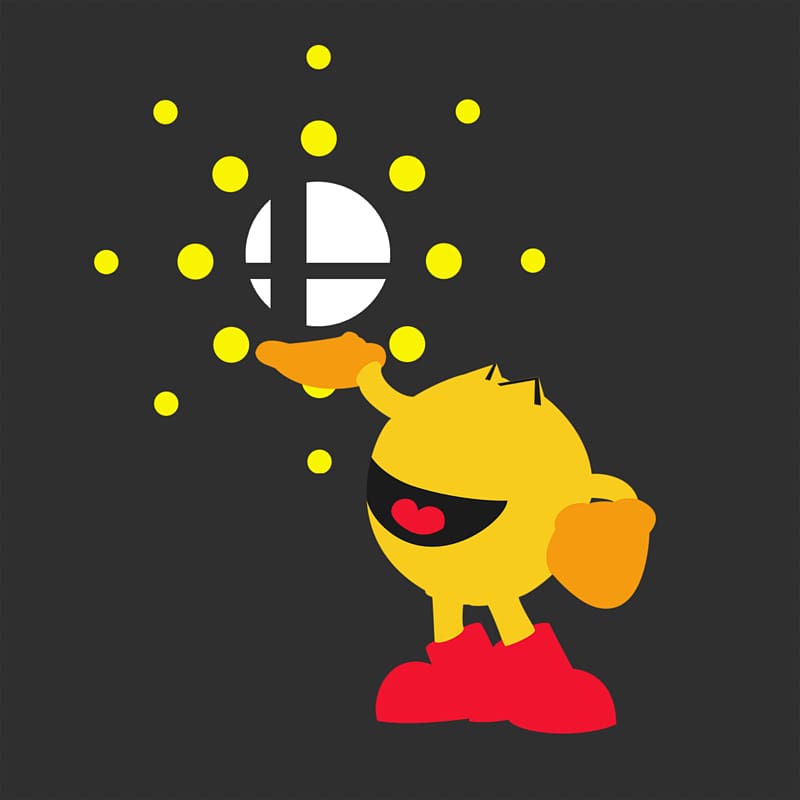 Ms. Pac-Man Fan art Super Smash Bros., Pac Man transparent background PNG clipart