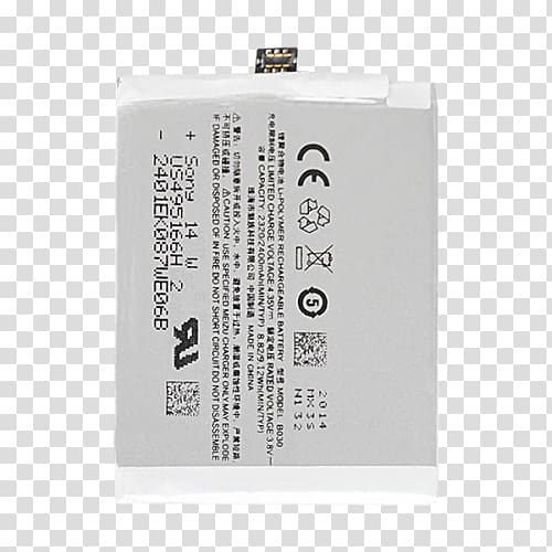 Meizu MX3 Meizu MX4 Electric battery Electronics, meizu phone transparent background PNG clipart