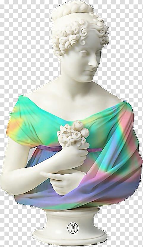 Greek Statues, woman bust statue, png