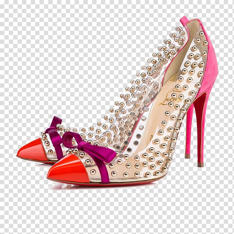Court shoe High-heeled footwear Ballet flat Boot, Red rivet high heels transparent background PNG clipart