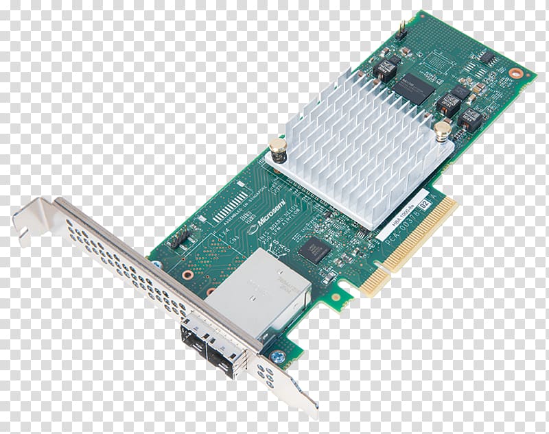 Host adapter Serial Attached SCSI PCI Express Serial ATA Adaptec, transparent background PNG clipart