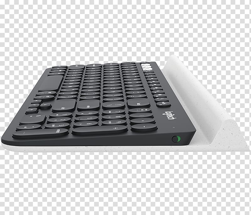 Computer keyboard Logitech K780 Multi-Device Wireless keyboard QWERTY, multi devices transparent background PNG clipart