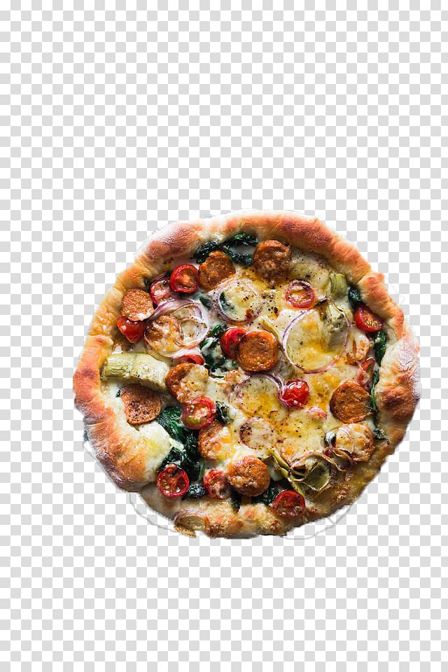 Sicilian pizza Sausage Bacon Pizza Margherita, Bacon Pizza transparent background PNG clipart