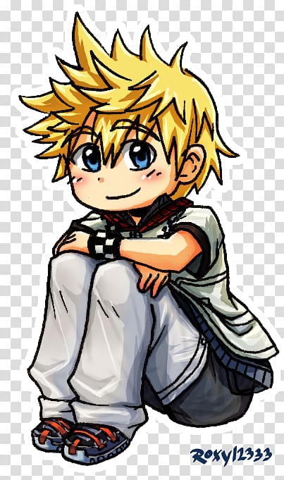 Roxas Mangaka Kingdom Hearts Chibi, kingdom hearts transparent background PNG clipart