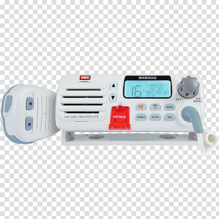 Marine VHF radio Digital selective calling Very high frequency FM broadcasting, radio transparent background PNG clipart