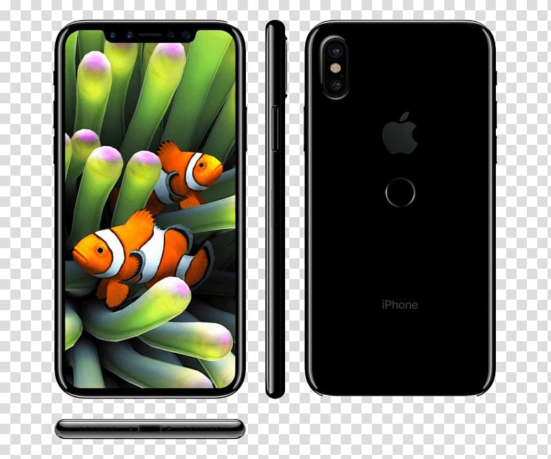iPhone 7 Plus iPhone 8 Samsung Galaxy S8 Touch ID Rendering, iPhone 8 transparent background PNG clipart