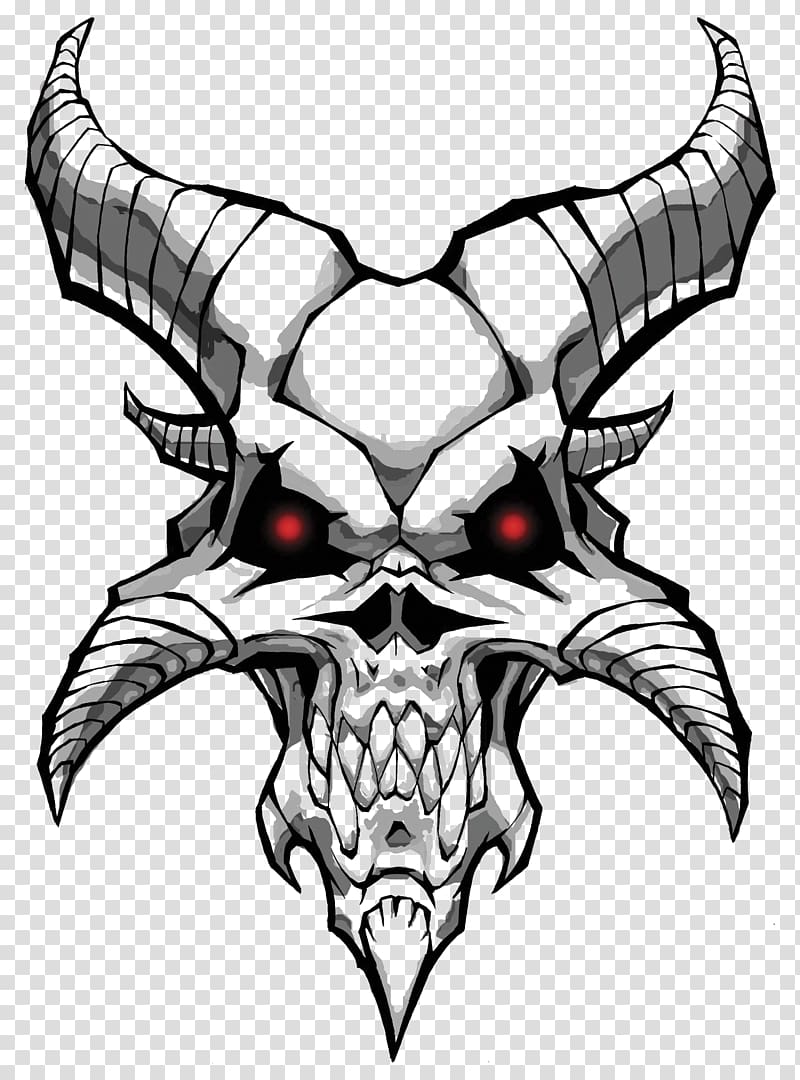 Drawing Devil Demon Skull, devil transparent background PNG clipart