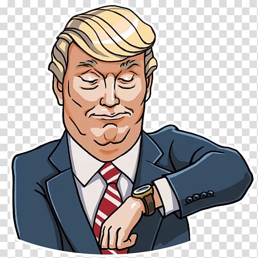 Donald Trump Telegram Sticker VKontakte, donald trump transparent background PNG clipart