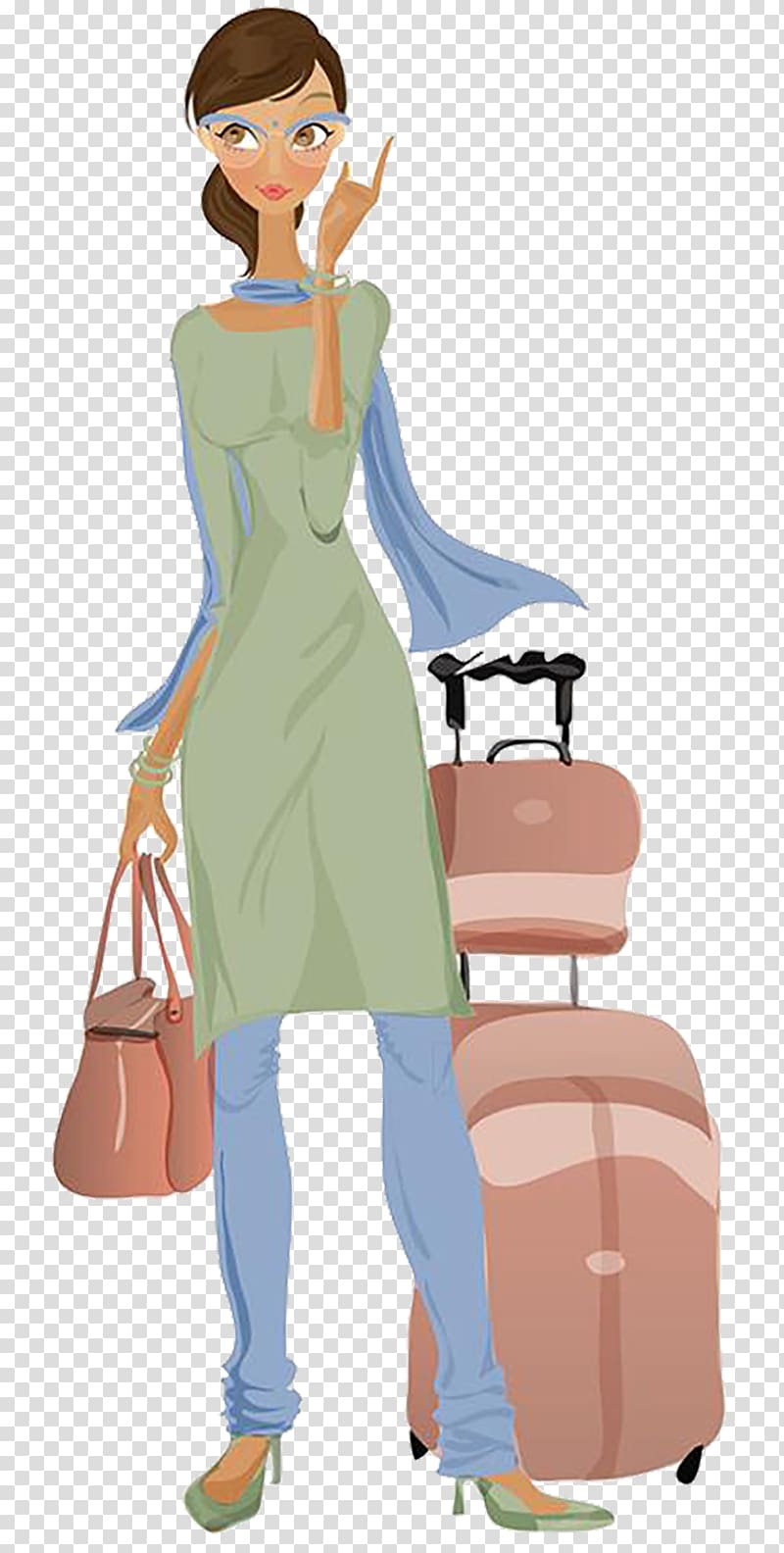 Taj Mahal Baggage Travel, Cartoon beauty travel luggage transparent background PNG clipart