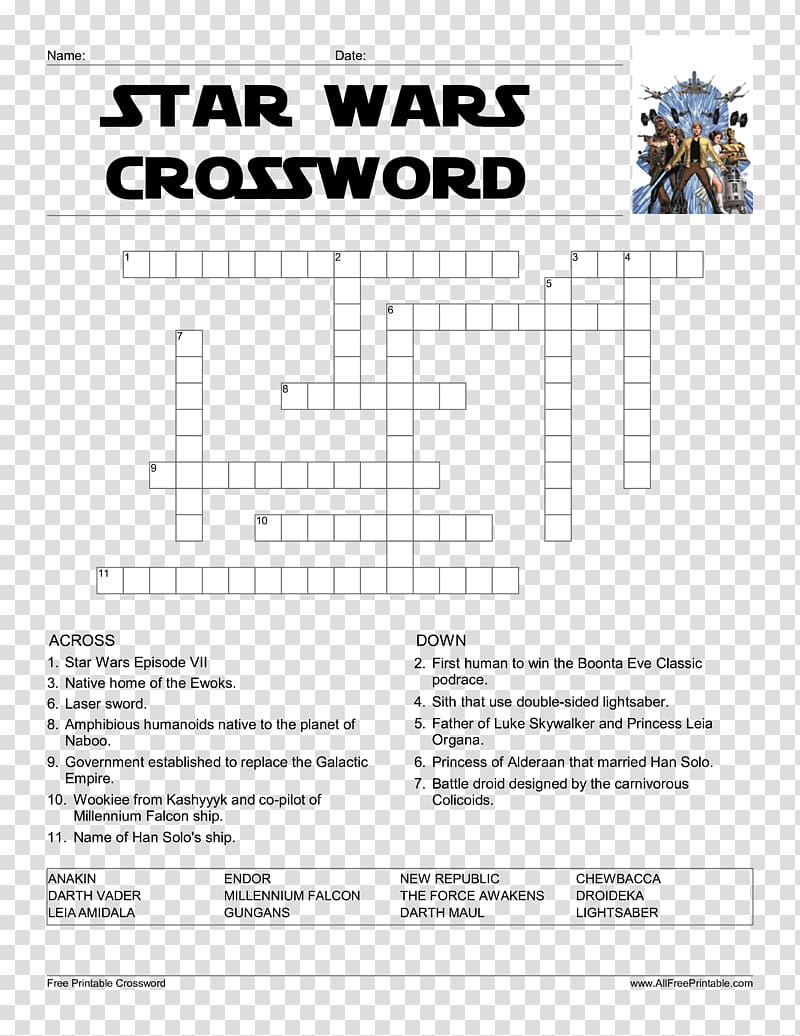 Kylo Ren Crossword Star Wars Word search Puzzle, star wars transparent background PNG clipart