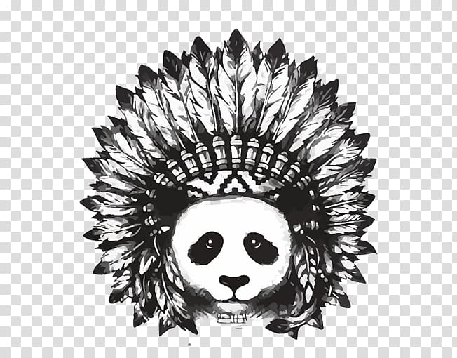 iPhone 5 T-shirt Giant panda Designer Sleeve, Creative Panda transparent background PNG clipart